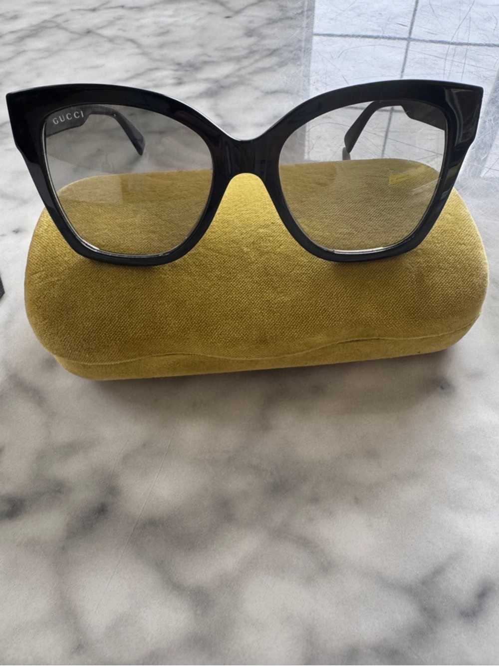 Gucci Black Sunglasses with Hard Shell Case